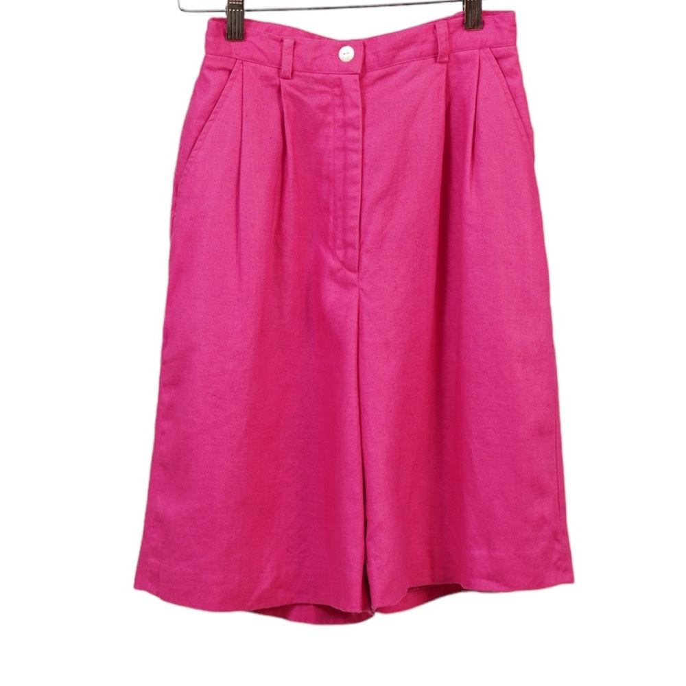 Vintage Talbots Linen high waist shorts x small,  hot pink  sizes xsmall,